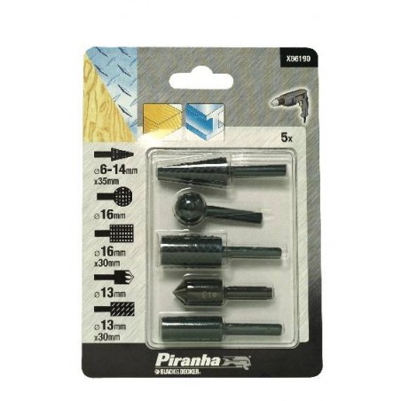 Pilniki do wiertarki z uchwytem BLACK&DECKER X66190