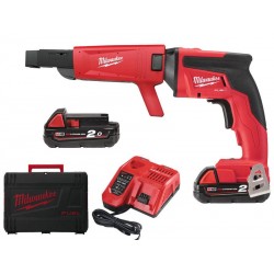 Wkrętarka do regipsów z magazynkiem 18V 2xAh Milwaukee M18 FSGC-202X