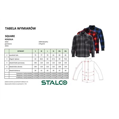 Koszula flanelowa SQUARE niebieski M - 41  S-42031