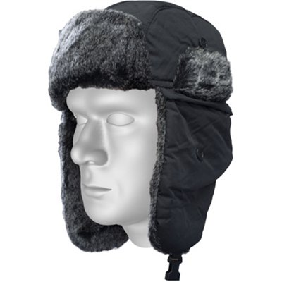 Czapka zimowa uszatka CORK czarny ONE SIZE  S-42049