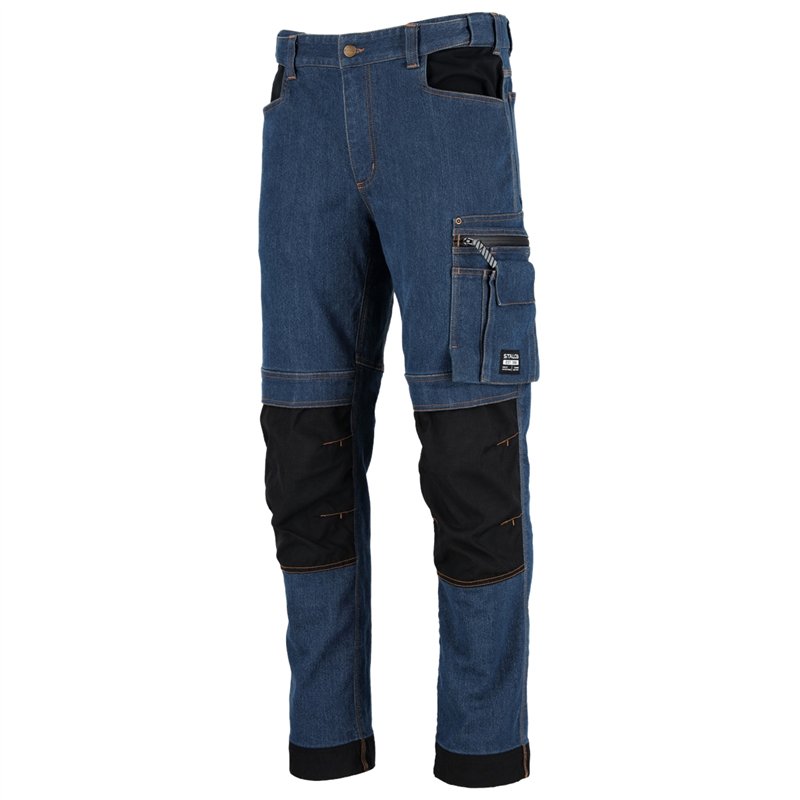 Spodnie robocze jeansowe JEAN granatowy XL  PERFECT S090178202