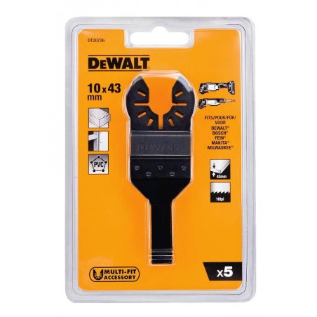 Brzeszczoty do cięcia drewna i PVC - 5 sztuk Dewalt DT20726
