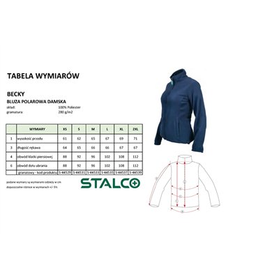 Bluza polarowa damska BECKY granatowy M  S-44533