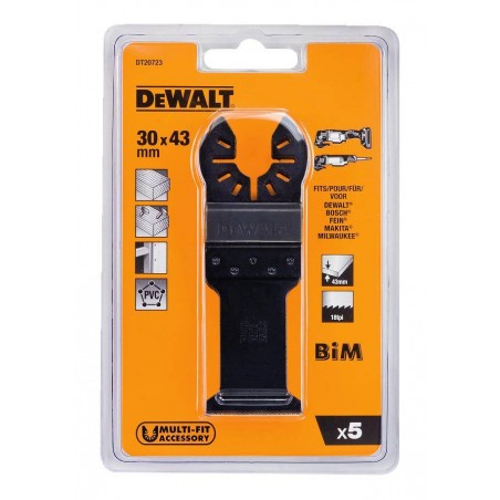 Brzeszczoty do cięcia drewna z gwoździami - 5 sztuk Dewalt DT20723