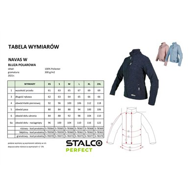 Bluza polarowa damska NAVAS W różowy M  PERFECT S-78366
