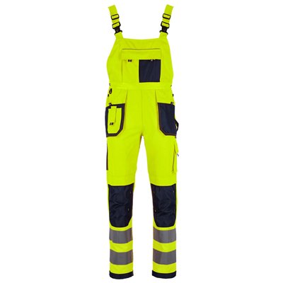 Spodnie ogrodniczki ostrzegawcze BASIC NEON LINE żółty S  S-51668