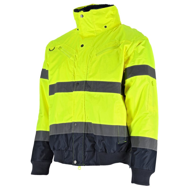 Kurtka ocieplana ostrzegawcza męska BOMBER 3in1 żółty 4XL  S090700023