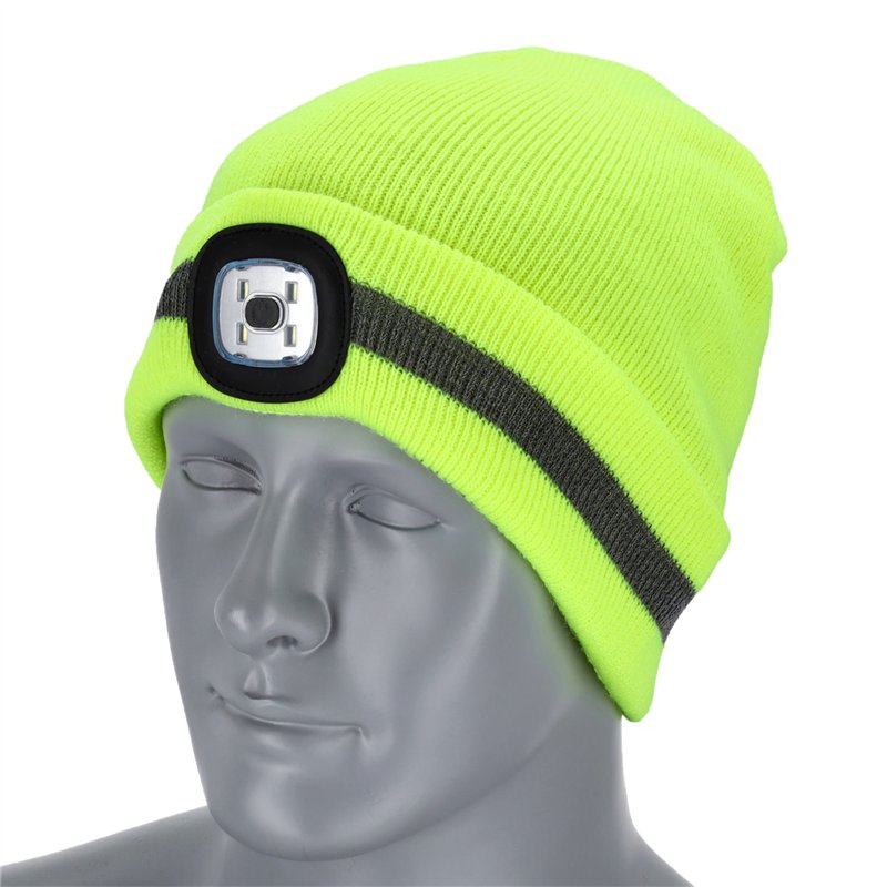 Czapka zimowa z latarką RAY FLUO żółty 54-60 ONE SIZE  S091491037