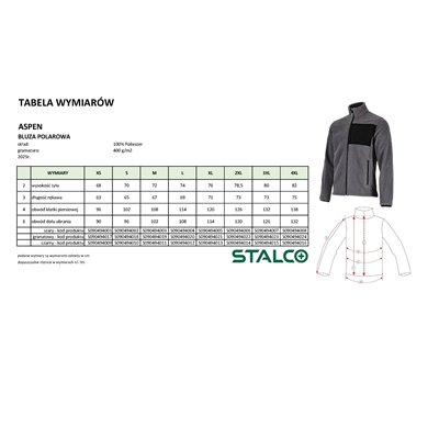 Bluza polarowa męska ASPEN czarny S  S090494010