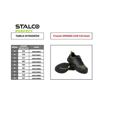 Półbut SPINNER LOW S3S khaki roz.40  PERFECT S092211298