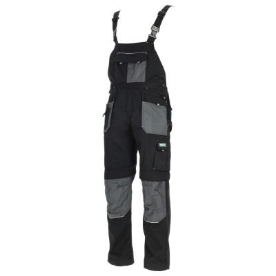Spodnie ogrodniczki BASIC LINE czarny L  S-51032