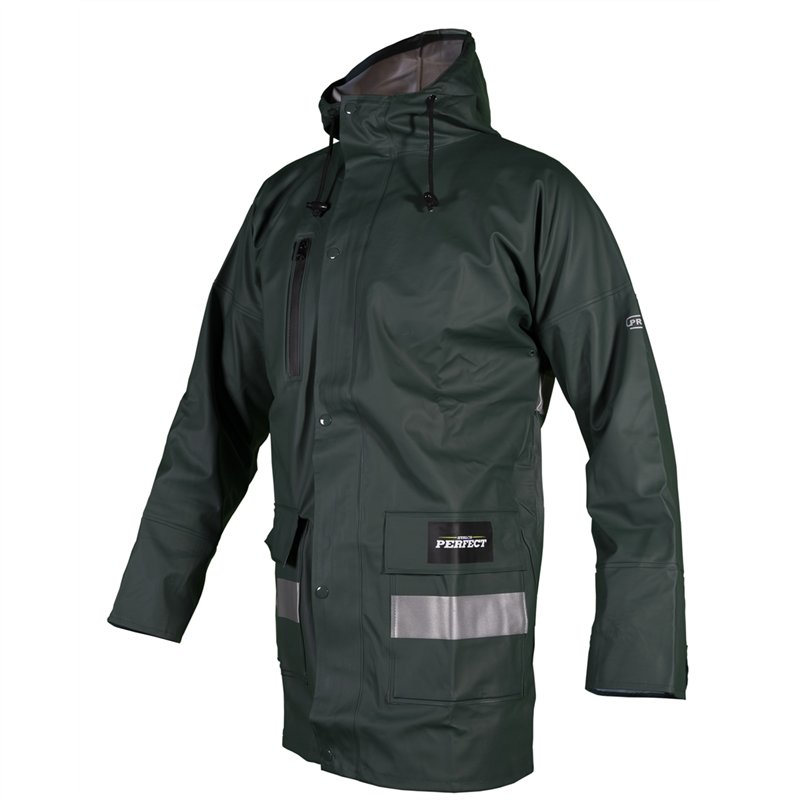 Kurtka przeciwdeszczowa AQUA J zielony L  PERFECT S-78140