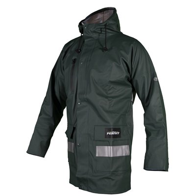 Kurtka przeciwdeszczowa AQUA J zielony 2XL  PERFECT S-78144