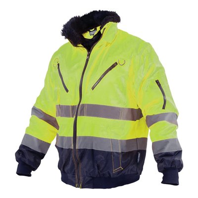 Kurtka ocieplana ostrzegawcza męska PILOT HI-VIS żółty S  S-44082