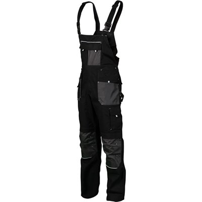 Spodnie ogrodniczki BASIC LINE czarny XL  S-51034