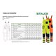Spodnie ogrodniczki ostrzegawcze BASIC NEON LINE żółty 2XL  S-51676