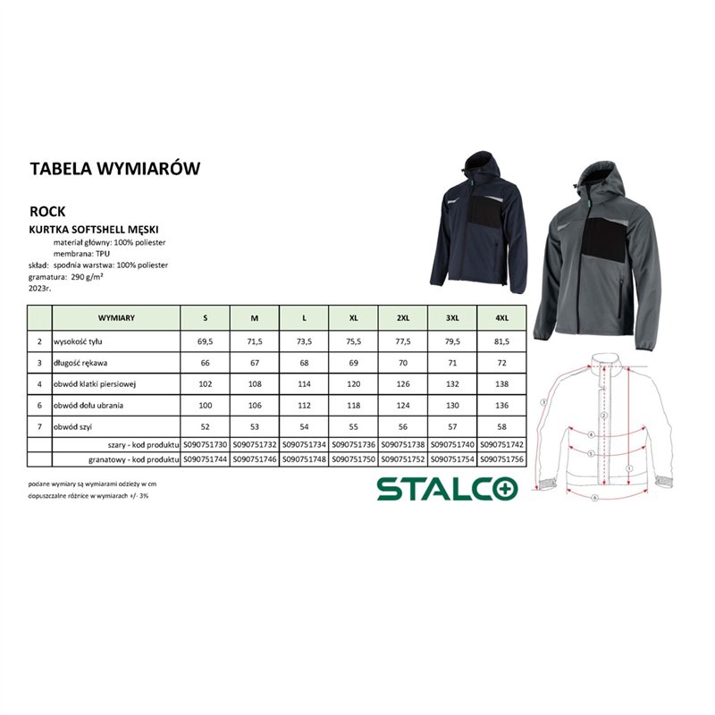 Kurtka softshell męska ROCK granatowy M  S-51746