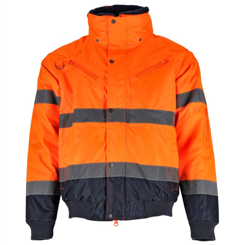 Kurtka ocieplana ostrzegawcza męska BOMBER 3in1 pomarańczowy 5XL  S090700016