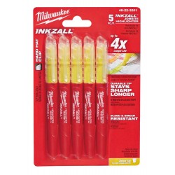 Żółte markery - 5 sztuk Milwaukee Inkzall