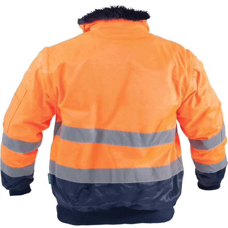 Kurtka ocieplana ostrzegawcza męska PILOT HI-VIS pomarańczowy L  S-44087