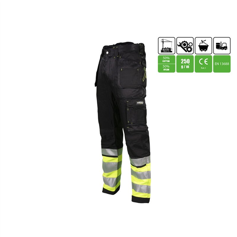 Spodnie robocze DURA TWILL czarny M  PERFECT S090178187