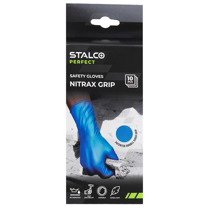 Rękawice NITRAX GRIP BLUE 9” L (1op-5par)  PERFECT S-76392