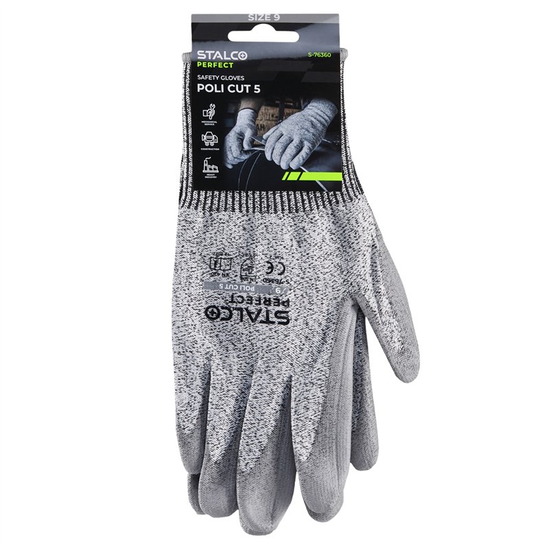 Rękawice poliestrowe POLI CUT 5 10”  PERFECT S-76361