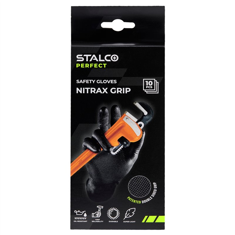 Rękawice NITRAX GRIP BLACK 11” 2XL (1op-5par)  PERFECT S-76385