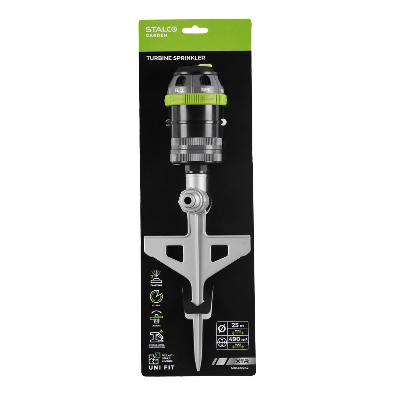 Zraszacz turbinowy 6-funkcyjny XTR 490m2 25m STALCO GARDEN S101410042
