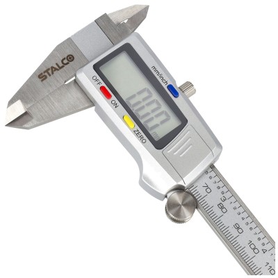 Suwmiarka cyfrowa zakres 0-150mm, dokładność 0,01mm bateria 1,5V STALCO S010501215