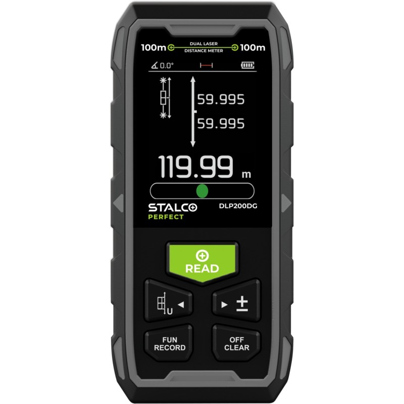 Dalmierz laserowy dwukierunkowy DLP200DG 2x100m STALCO PERFECT S058298004