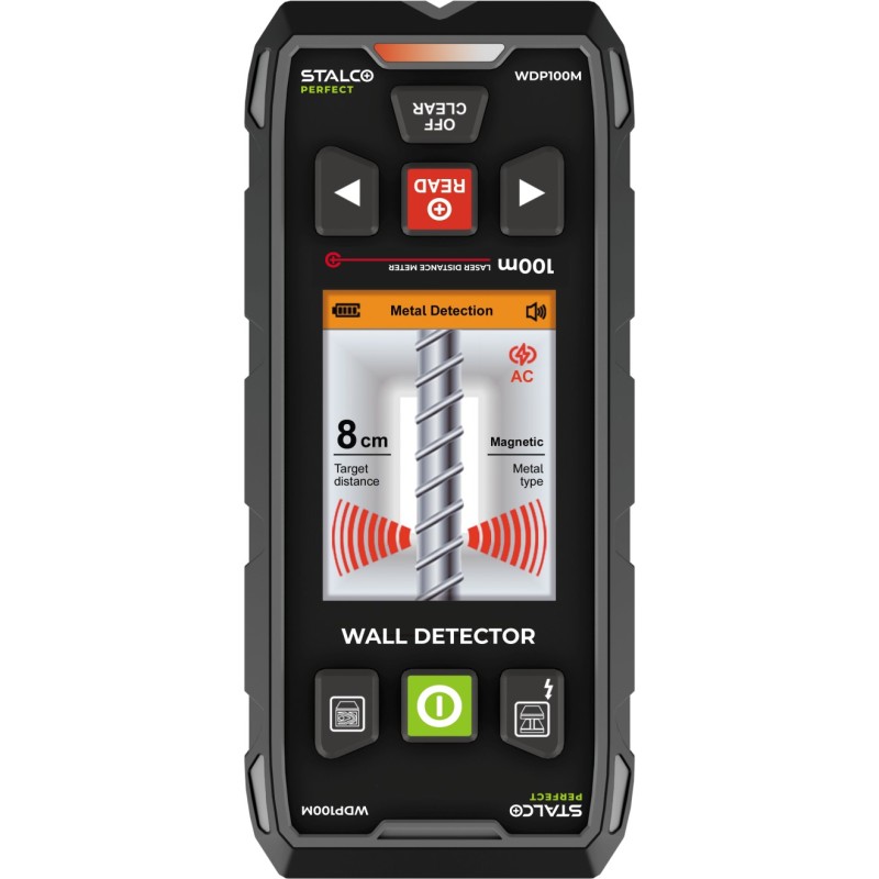 Wielofunkcyjny detektor ścienny WDP100M 100m STALCO PERFECT S058198001