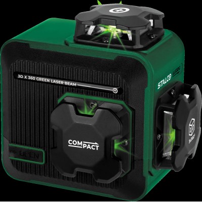 Laser krzyżowy 3D LLS3DG zielony 10m IP54 STALCO S058597004