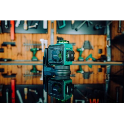 Laser krzyżowy 3D LLS3DG zielony 10m IP54 STALCO S058597004