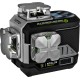Laser krzyżowy akumulatorowy zielony 3D 12 LINII LLP3DG STALCO PERFECT