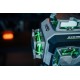 Laser krzyżowy akumulatorowy zielony 3D 12 LINII LLP3DG STALCO PERFECT