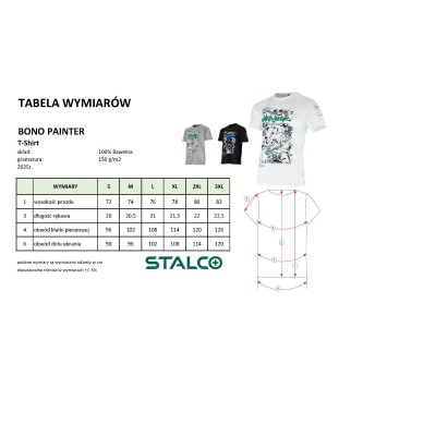 T-shirt męski BONO PAINTER czarny XS  S090644503