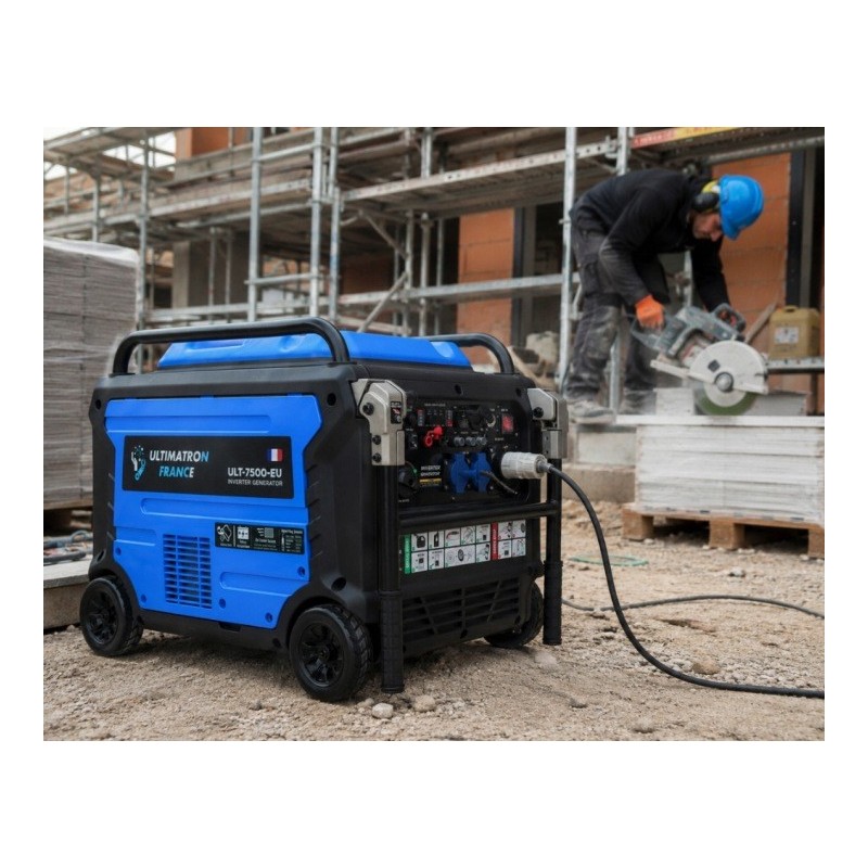 Agregat prądotwórczy generator inwertorowy 7,2kW AVR na kołach Ultimatron France ULT-7500 + 2 x olej 10W30 0,6l