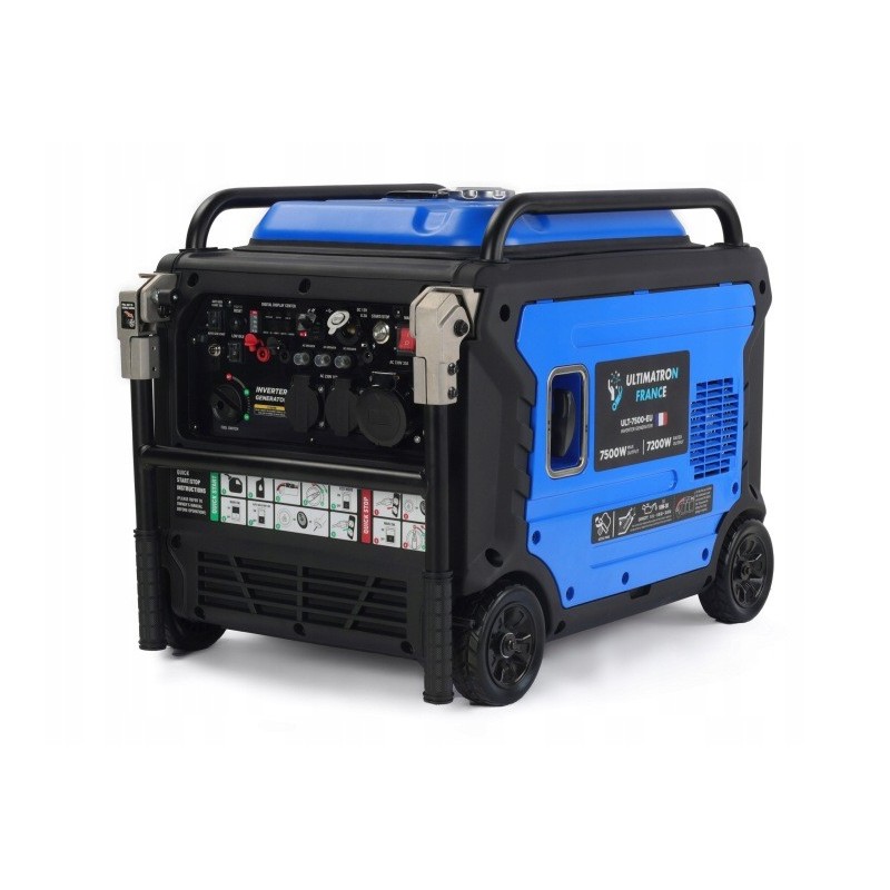 Agregat prądotwórczy generator inwertorowy 7,2kW AVR na kołach Ultimatron France ULT-7500 + 2 x olej 10W30 0,6l