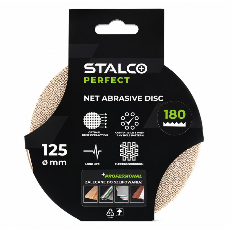 Papier ścierny 125mm gr.180 5 szt STALCO PERFECT