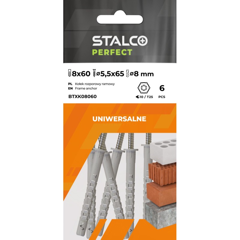 Kołek rozporowy ramowy TXK STALCO PERFECT klucz/Torx