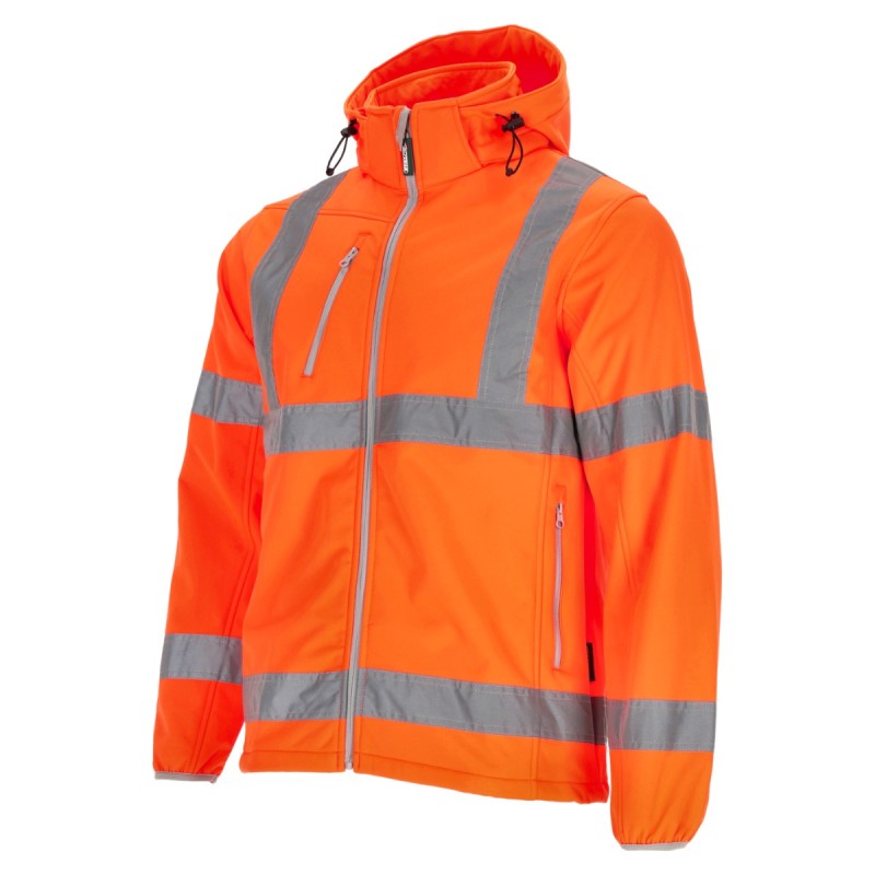 Kurtka softshell ostrzegawcza męska NEON pomarańczowy 2XL  S090744049