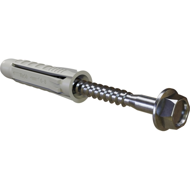 Kołek rozporowy uniwersalny z wkrętem łęb sześciok. RXK-12/8.0X80 nylon STALCO PERFECT RXK1280080