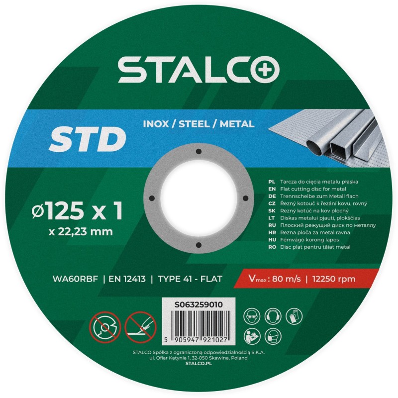 Tarcza do cięcia metalu 125mm STALCO