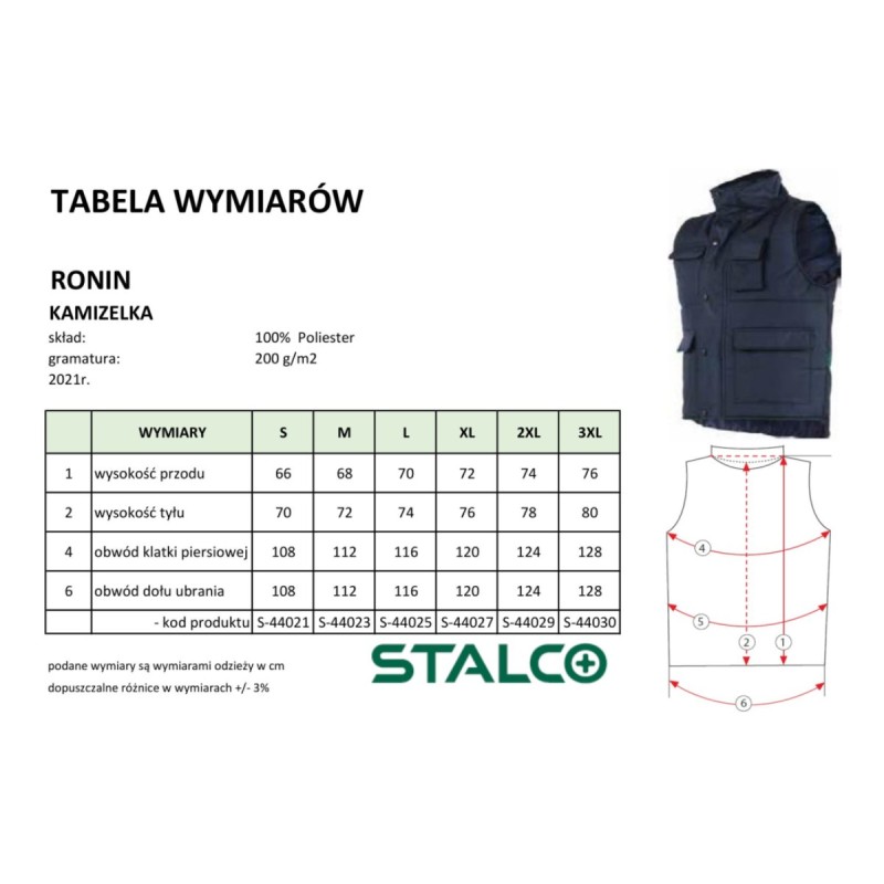 Kamizelka ocieplana męska RONIN granatowy M  S091044023