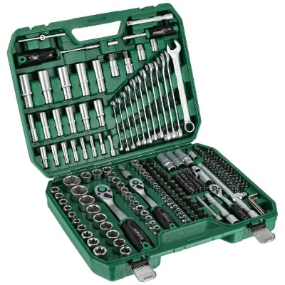 Zestaw kluczy nasadowych i płasko-oczkowych 1/2”+3/8”+1/4”, 219 elem. 90T, BMC STALCO S011100219