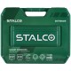 Zestaw kluczy nasadowych i płasko-oczkowych 1/2”+3/8”+1/4”, 219 elem. 90T, BMC STALCO S011100219
