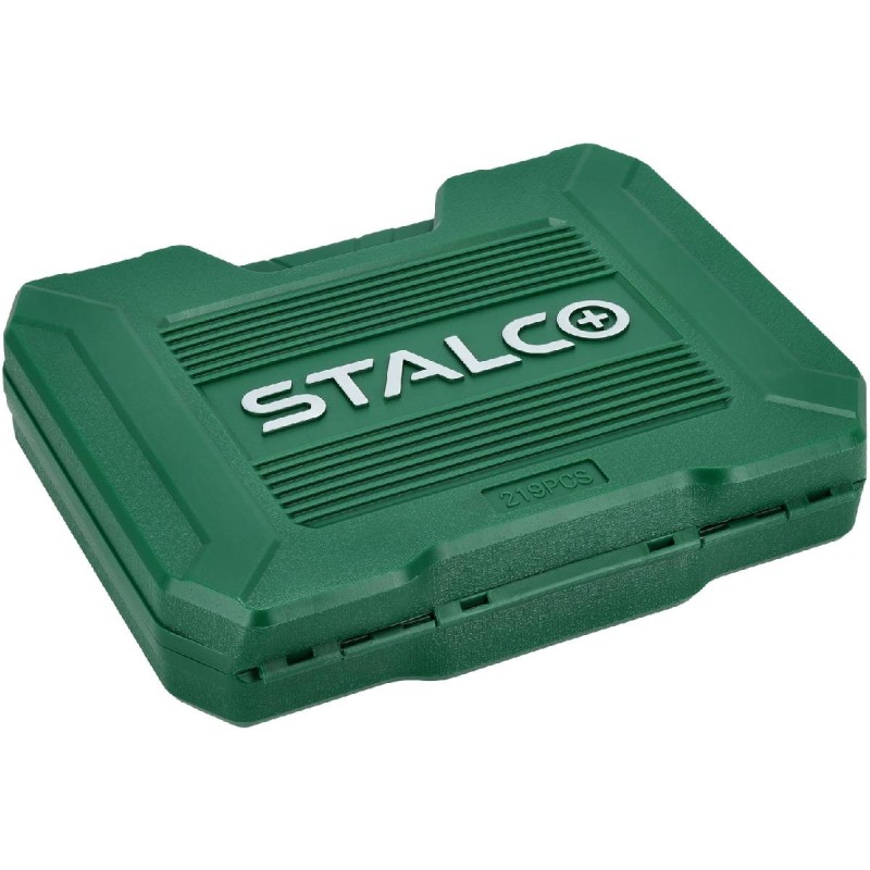 Zestaw kluczy nasadowych i płasko-oczkowych 1/2”+3/8”+1/4”, 219 elem. 90T, BMC STALCO S011100219