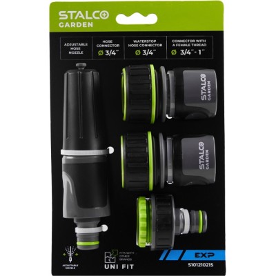 Zestaw 4-elementowy z dyszą zraszającą 3/4″ EXP STALCO GARDEN S101210215