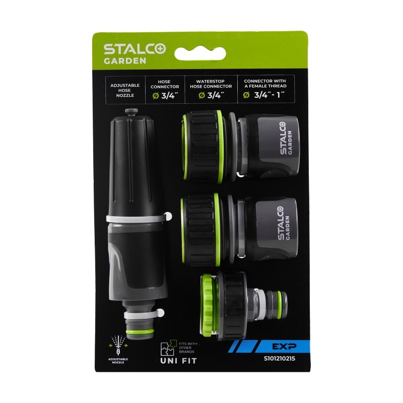 Zestaw 4-elementowy z dyszą zraszającą 3/4″ EXP STALCO GARDEN S101210215